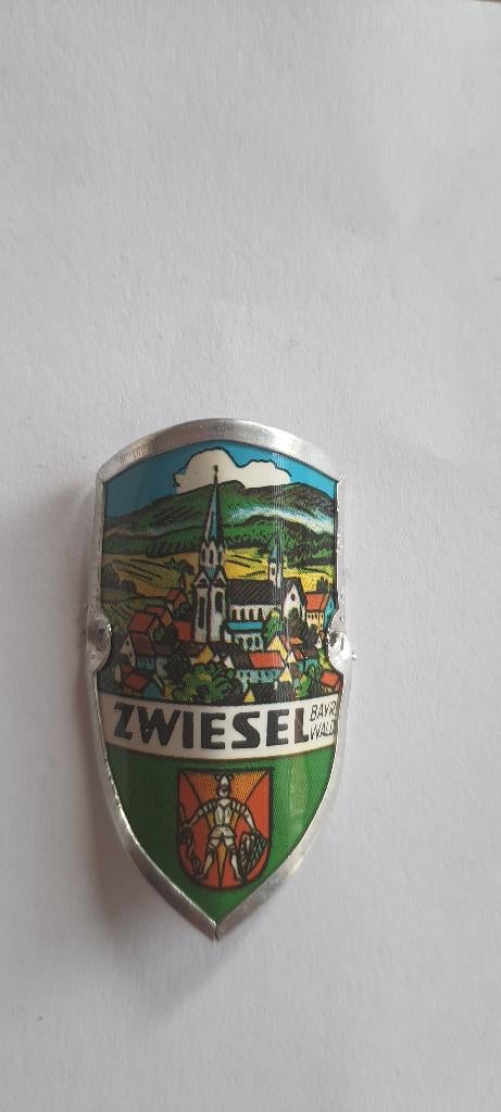 Wandelstok plaatje schildje zwiesel, Ophalen of Verzenden, Gebruikt