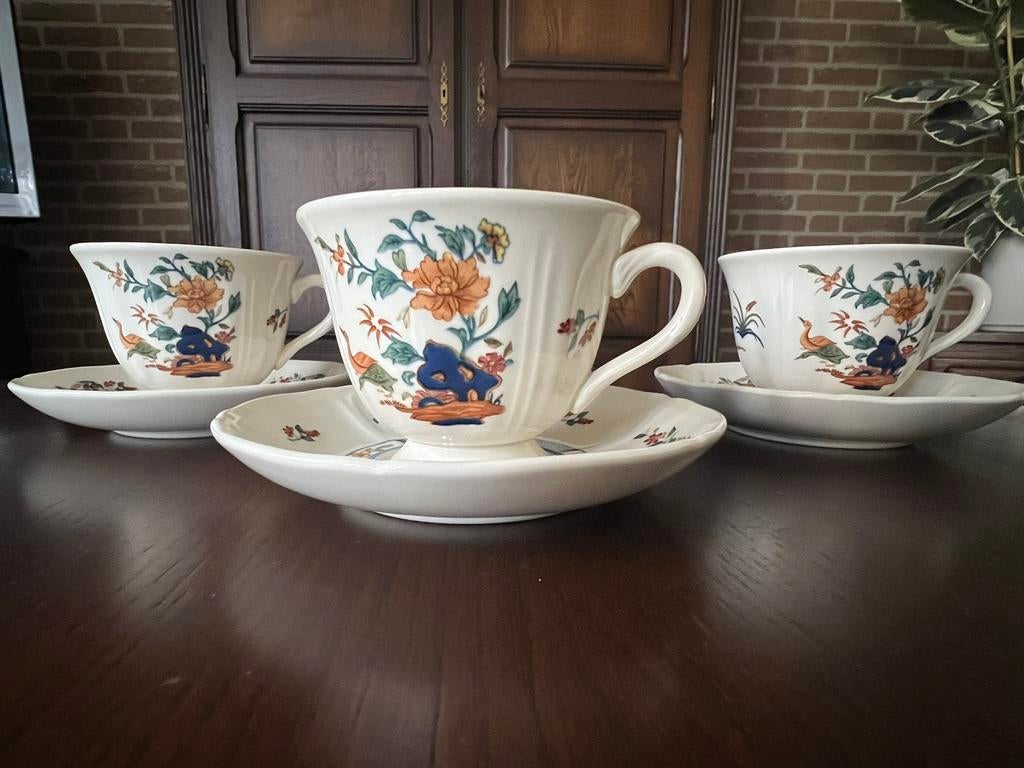 Wedgwood Chinese Teal kop en schotels, Ophalen of Verzenden, Zo goed als nieuw, Wedgwood, Kop(pen) en/of Schotel(s)