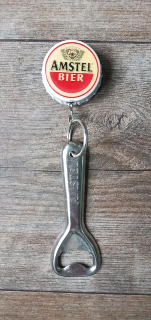 Amstelveen bier opener met clip, Ophalen of Verzenden, Flesopener, Amstel