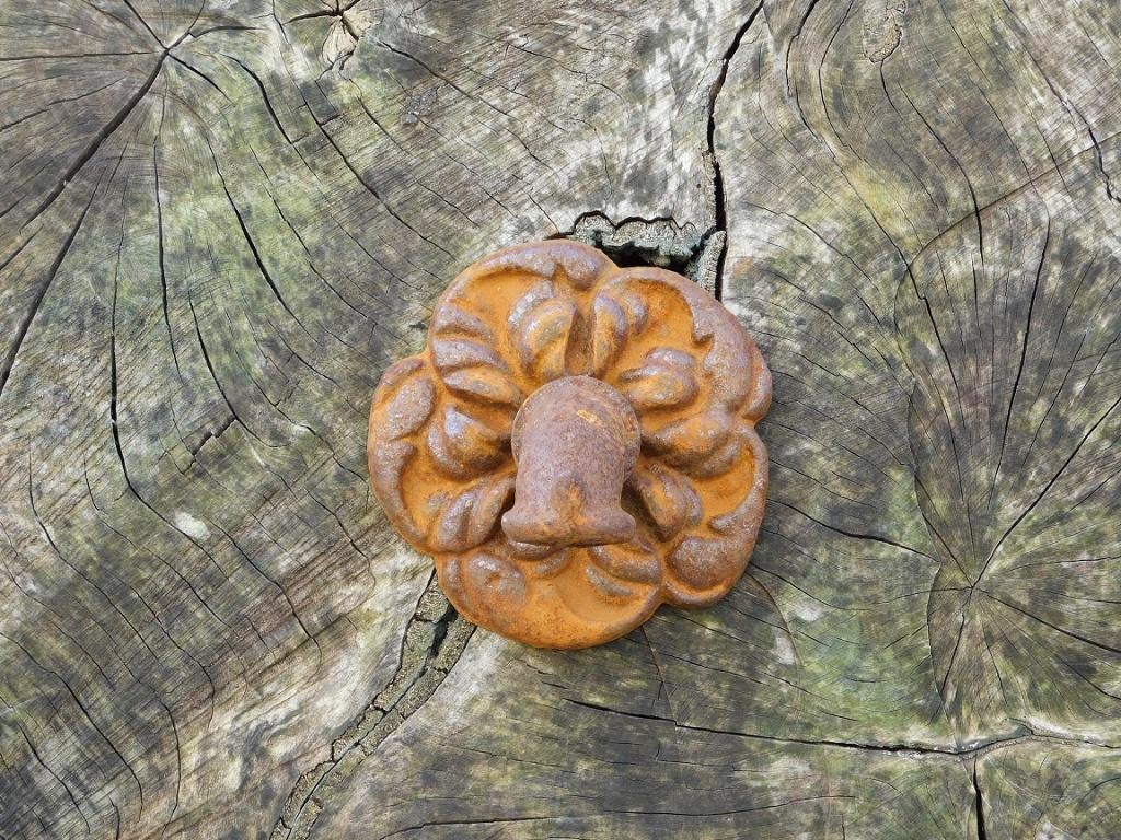 Waterspuwer voor de tuin fonteinen, rozenblad, Cast Iron., Ophalen of Verzenden, Gietijzer, Fontein