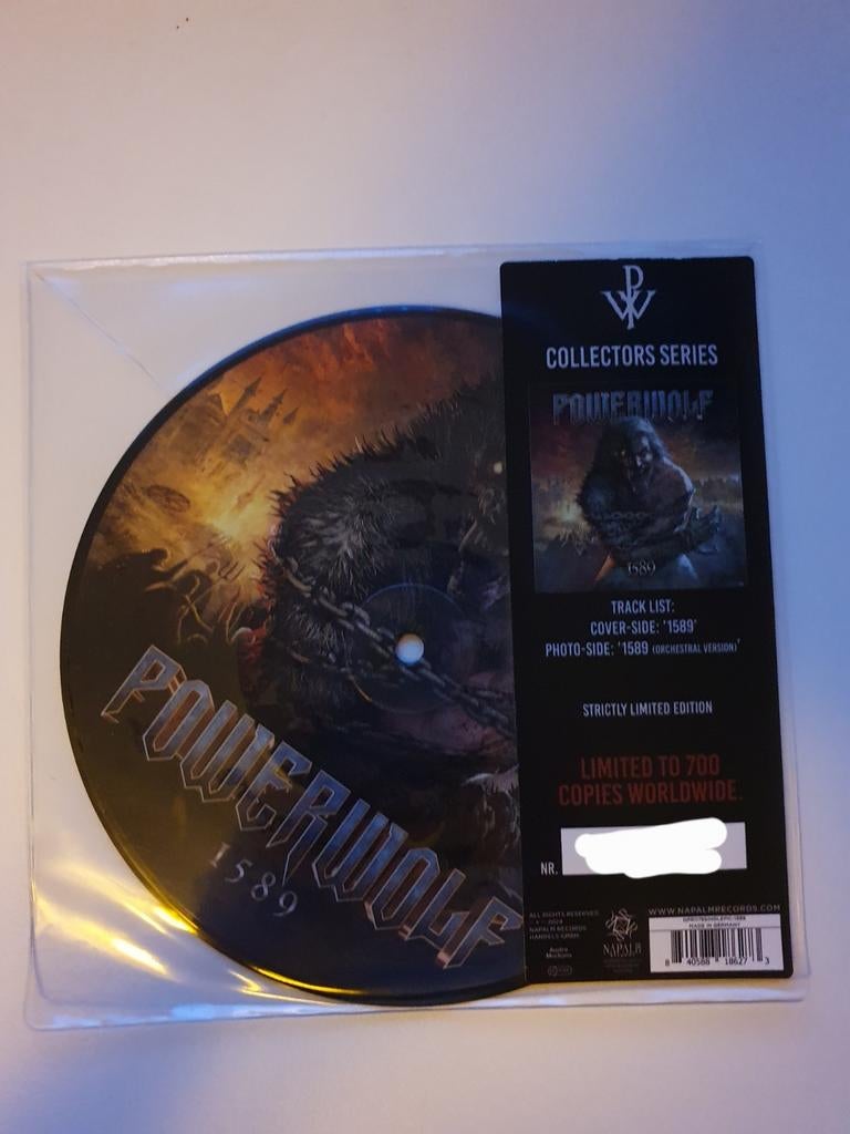 Powerwolf - 1589 (picture disc single), Ophalen of Verzenden, Zo goed als nieuw, Overige formaten, Poprock