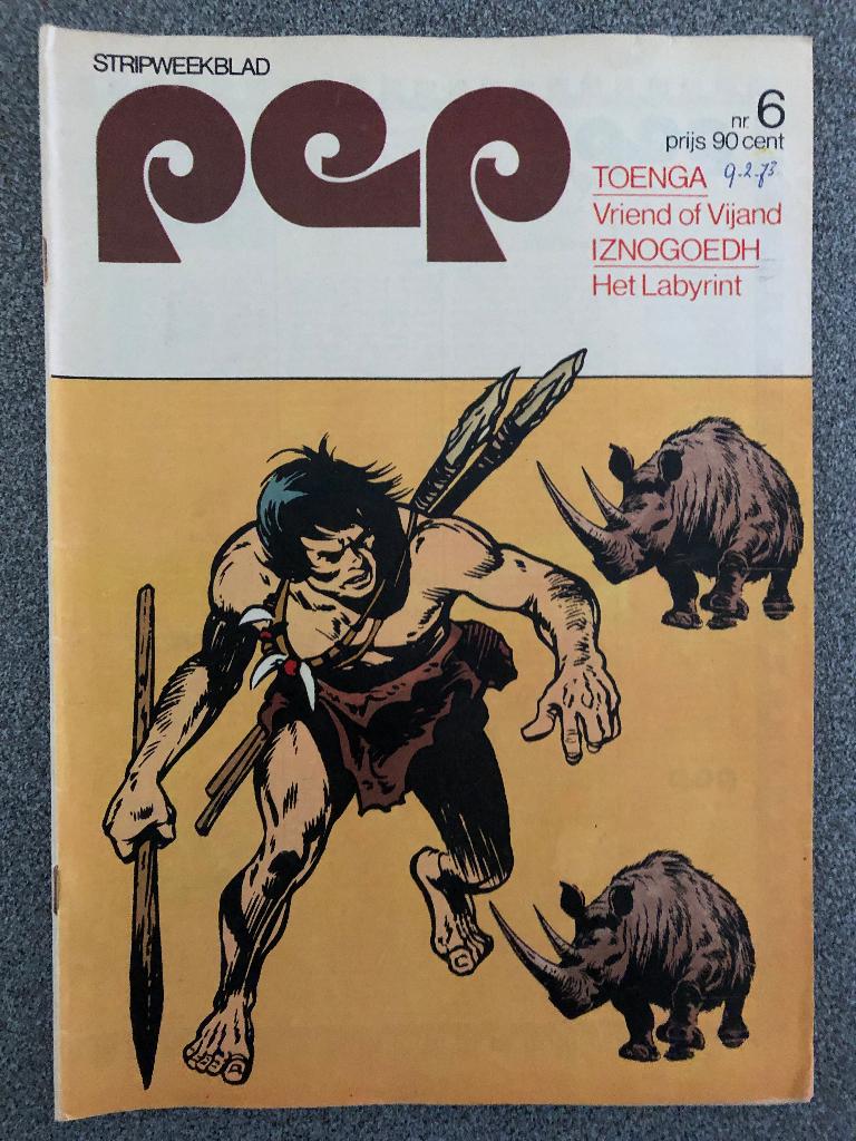 Weekblad Pep 1973 Nr 6, Boeken, Gelezen, Ophalen of Verzenden, Pep, Eén stripboek