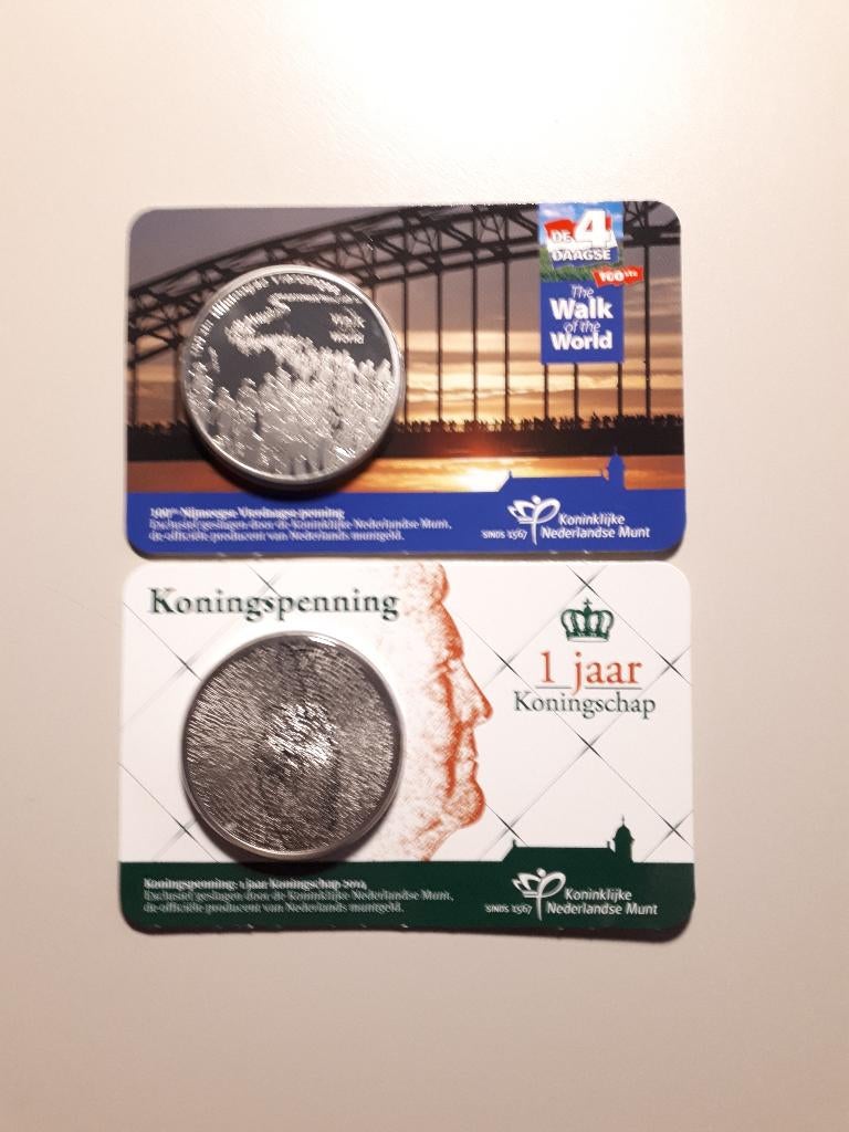 2x coincard KNM: Nijmeegse Vierdaagse / Koningspenning, Verzenden, Overige landen, Overige waardes