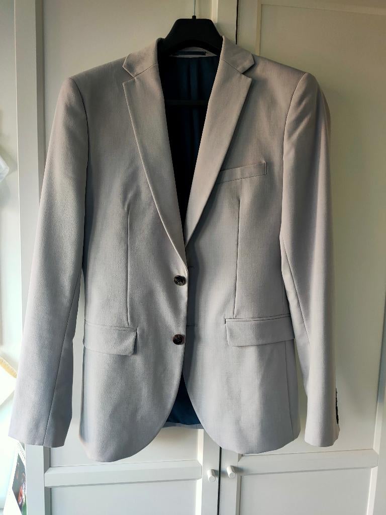 Net grijs pak jongens/heren, Ophalen, Maat 48/50 (M), Zo goed als nieuw, Grijs