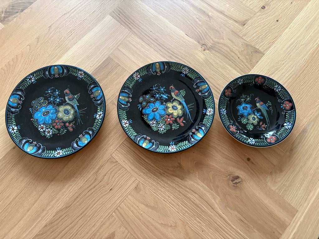 Delfts Blauw Zwarte Borden Set, Ophalen