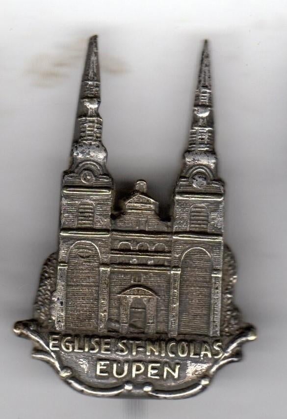 BROCHE SINT NICOLAAS KERK EUPEN (A4), Verzamelen, Speldjes, Pins en Buttons, Ophalen of Verzenden, Gebruikt, Overige onderwerpen