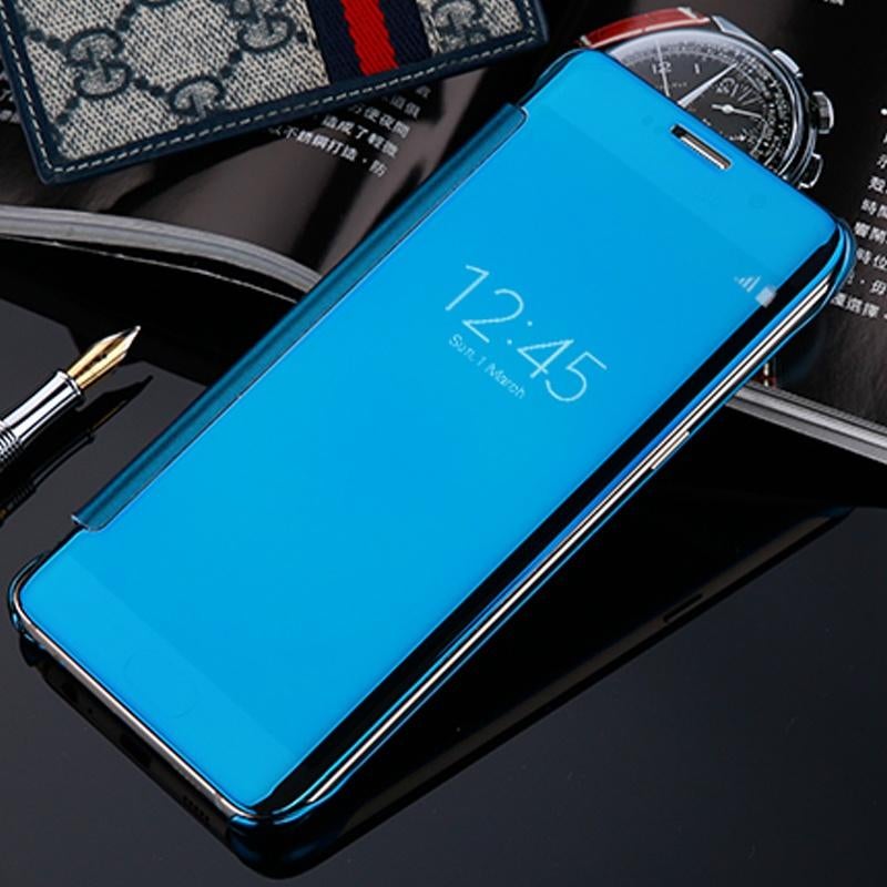 Clear View Cover + Screenprotector voor Galaxy S9 _ Blauw, Verzenden, Nieuw, Overige modellen, Hoesje of Tasje