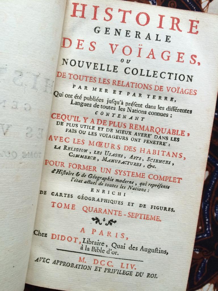 Deel uit de serie Histoire générale des voyages 1754, Ophalen of Verzenden