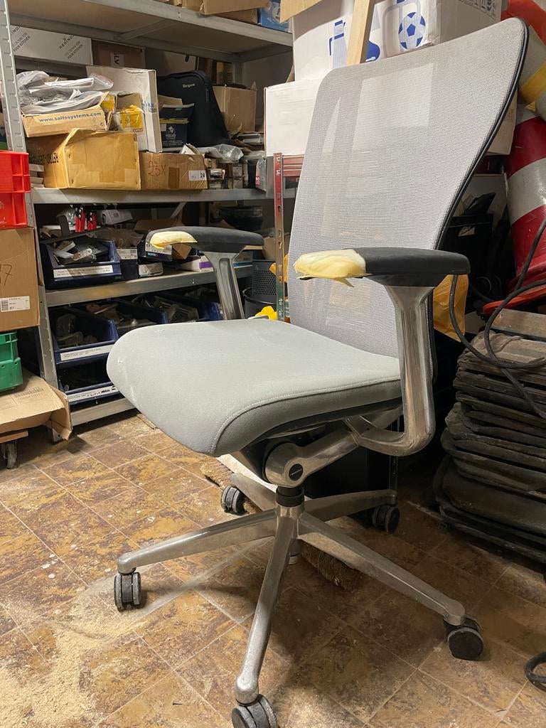 6 Haworth Zody bureaustoelen, Gebruikt, Ophalen of Verzenden, Grijs, Bureaustoel