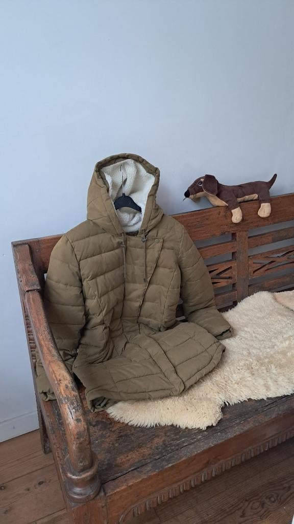 Roxy Winterjas gevoerd met teddy stof, medium., Ophalen of Verzenden, Zo goed als nieuw, Maat 38/40 (M), Bruin