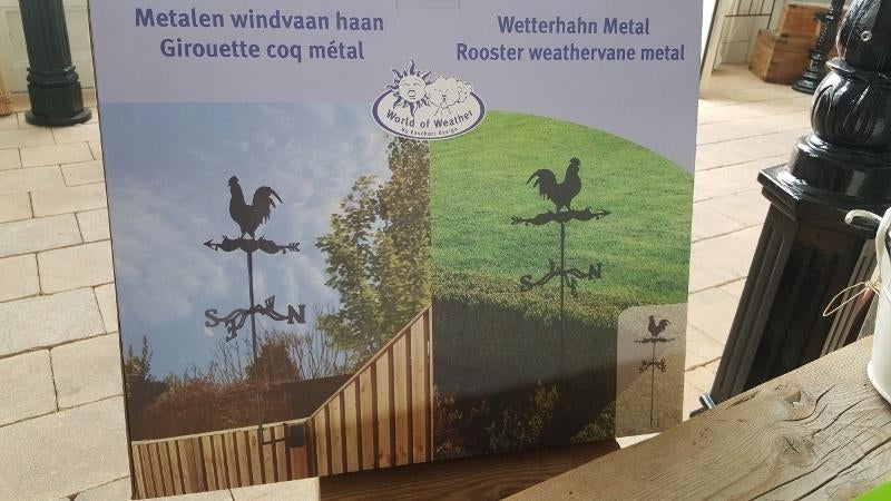 Windwijzer windhaan windvaan ijzer zwart, Tuin en Terras, Windwijzers en Windmolens, Nieuw, Ophalen of Verzenden