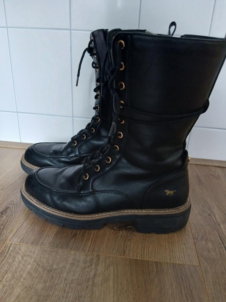 Mustang zwarte laarzen dames maat 41, Hoge laarzen, Zwart, Ophalen of Verzenden, Mustang