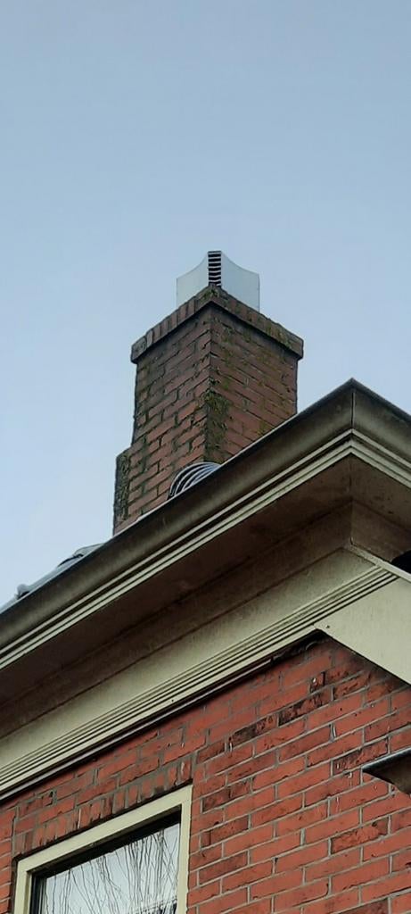 Trekkap gek schoorsteen kap RVS vierkant kachel openhaard, Ophalen of Verzenden, Gebruikt, Vrijstaande haard, Houthaard