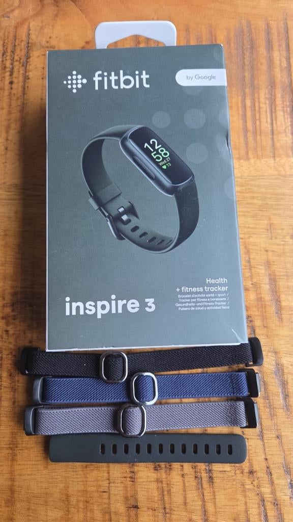 Fitbit Inspire 3 - Zo goed als nieuw, 5 dagen jong!, Zwart, Ophalen of Verzenden, Zo goed als nieuw, Fitbit