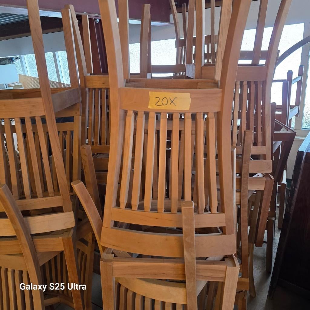 Kersen houten stoelen (20 stuks), Huis en Inrichting, Stoelen, Ophalen, Overige kleuren, Nieuw, Kersen klassiek
