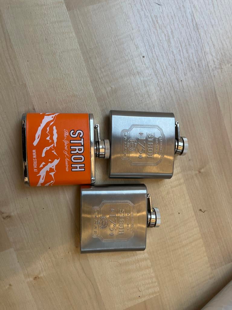 3 Mini Stroh Rum Flacons - Perfect voor de Piste!, Ophalen of Verzenden, Gebruikt