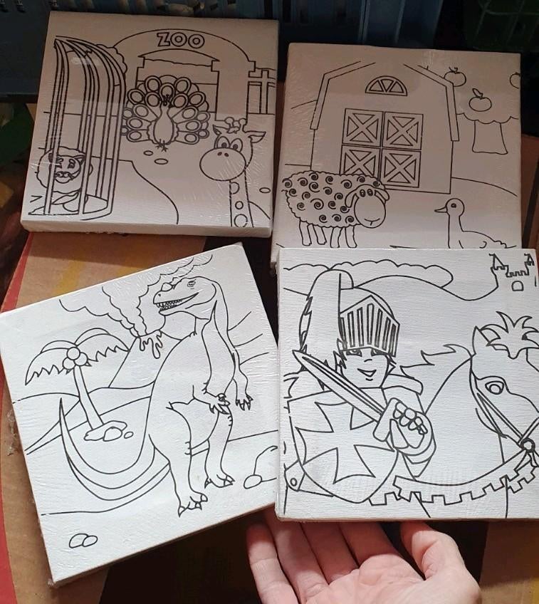 Schilderij verven 4 stuks nieuw, Ophalen of Verzenden, Nieuw