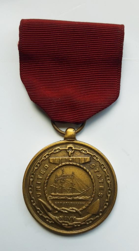 Medaille US Navy Good Conduct Medal model WW2, Ophalen of Verzenden, Marine, Amerika, Lintje, Medaille of Wings