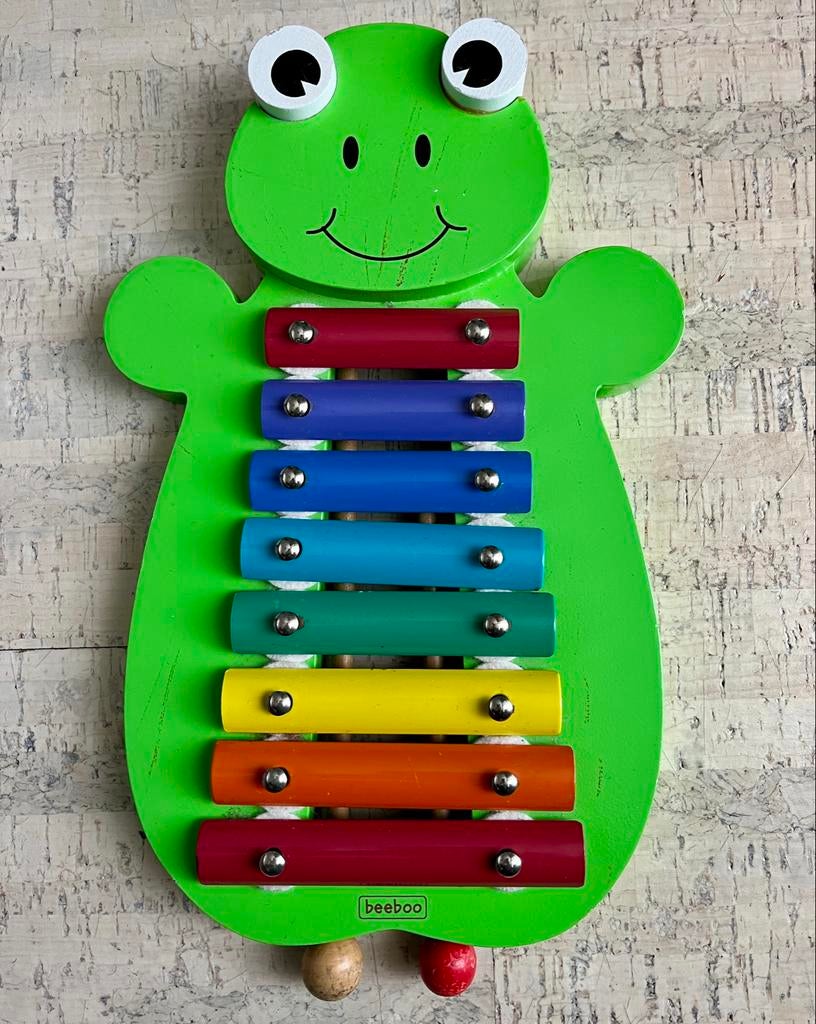 Beeboo Houten Kikker Xylofoon Kinderspeelgoed, Ophalen of Verzenden, Gebruikt, Overige typen