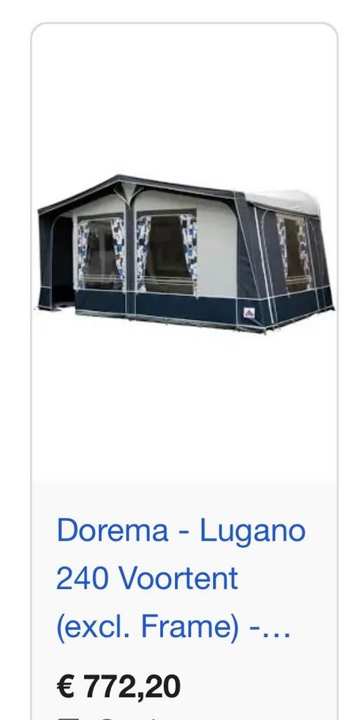 Dorema Lugano 240 Voortent - Nieuw in doos, Ophalen, Nieuw