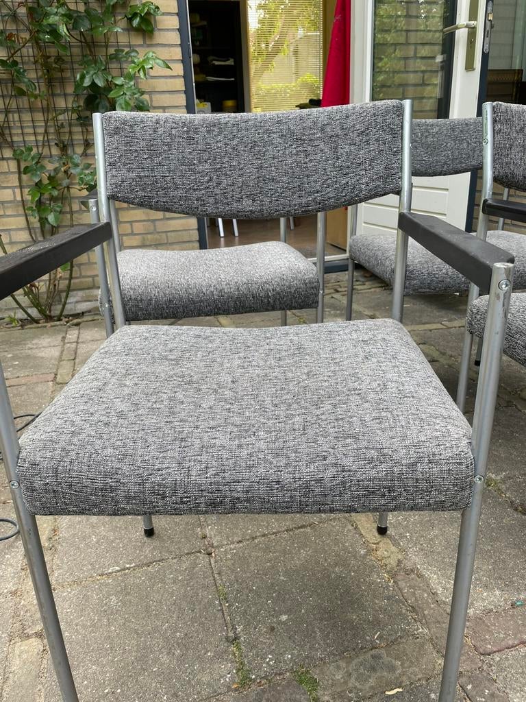 4 gijs van der sluis eetkamerstoelen, Gijs van der sluis, Gebruikt, Ophalen of Verzenden, Vier