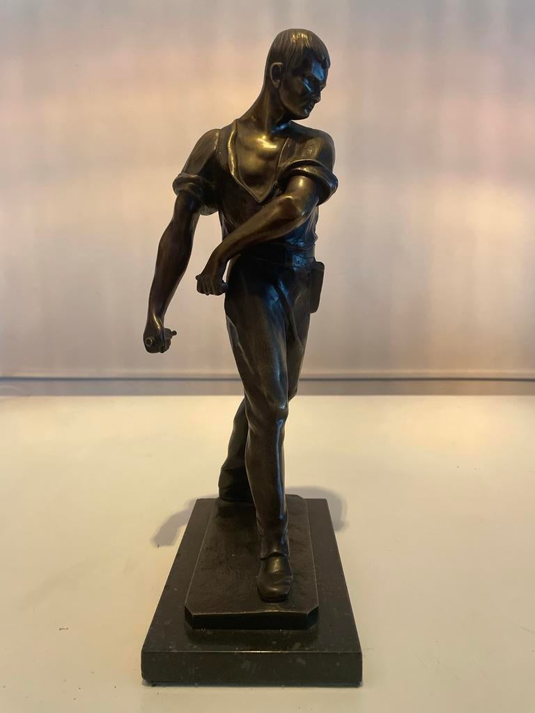 G. Jäger bronzen beeld, Ophalen of Verzenden