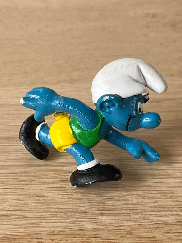 Vintage Smurf figuur - Made in Portugal, Ophalen of Verzenden, Nvt, Poppetje, Figuurtje of Knuffel, Nvt