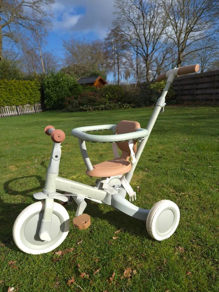 Little Dutch 4 in 1 driewieler Green Leaf zgan, Ophalen of Verzenden, Zo goed als nieuw, Loopfiets
