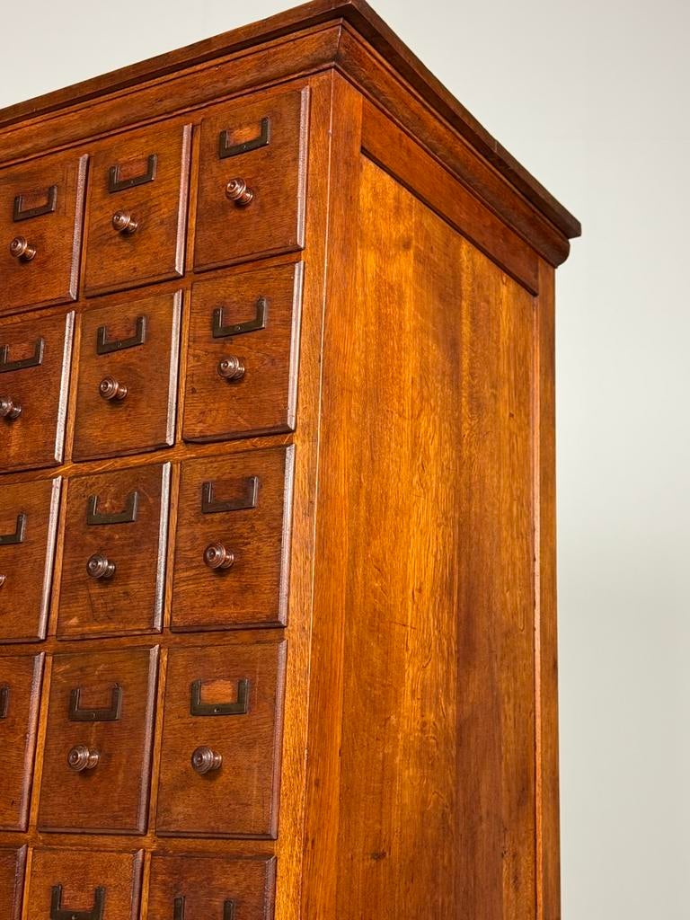 Apothekerskast ladekast eiken antiek, Ophalen, Gebruikt, 5 laden of meer, Minder dan 100 cm