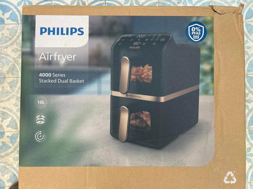 Philips Airfryer 4000 Series Stacked Dual Basket, nieuw, Ophalen of Verzenden, Nieuw, Airfryer