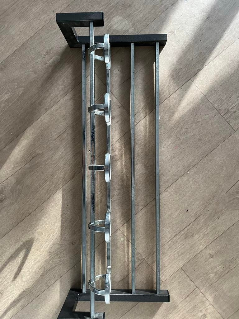 Vintage Kapstok Jaren '70 Metaal Zweeds Design Trein, Ophalen of Verzenden, Gebruikt, Metaal, Wandkapstok