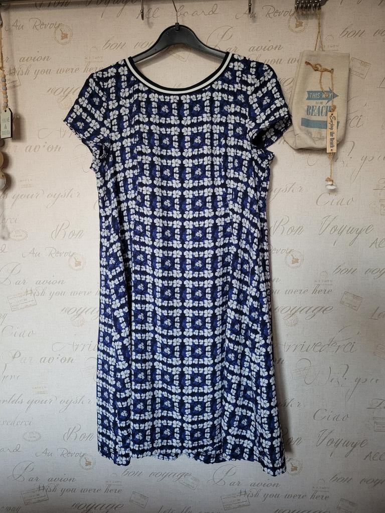 Izgs Prachtige jurk a lijn blauw wit jurkje gevoerd 40, Kleding | Dames, Jurken, Maat 38/40 (M), Blauw, Ophalen of Verzenden, Zo goed als nieuw