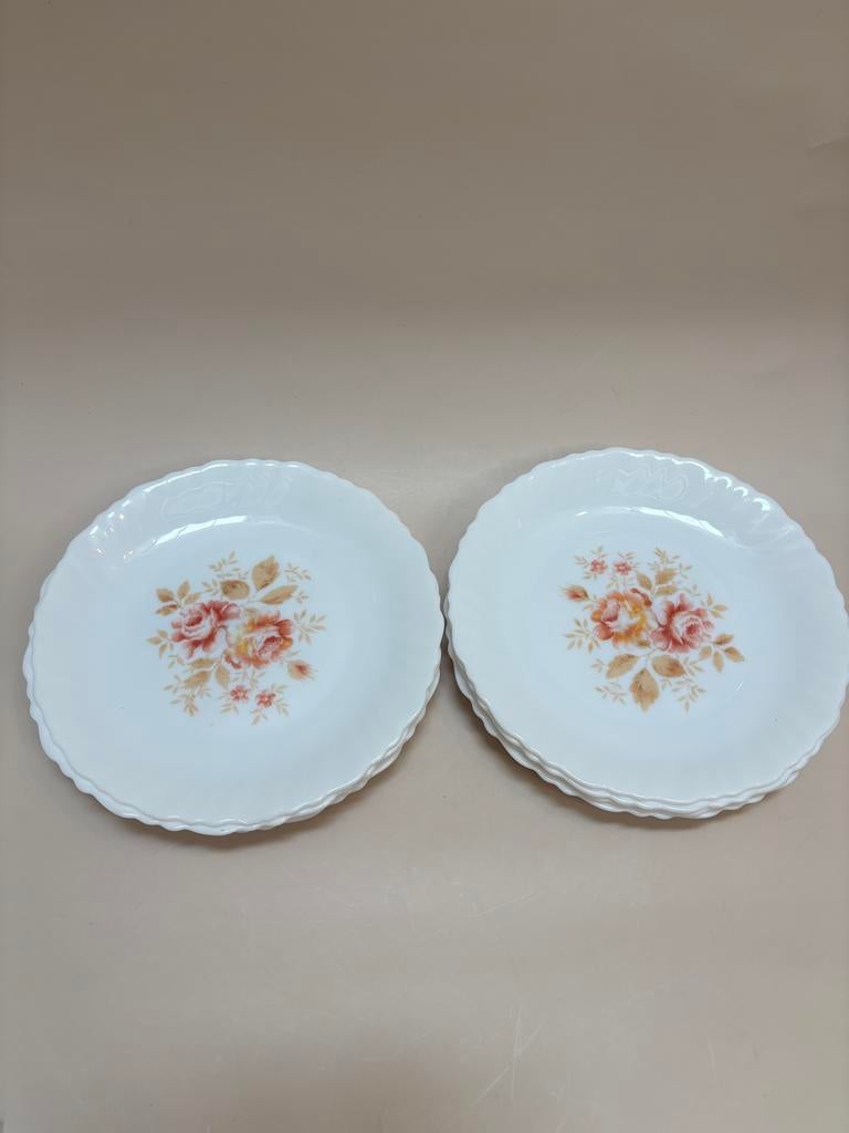 8 Vintage Arcopal ontbijtbordjes - Zeer goede staat, Ophalen of Verzenden