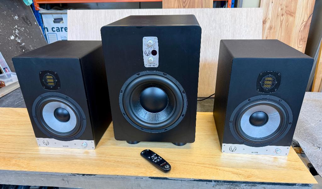 Eve Audio SC 208 set + TS 110 subwoofer act. studiomonitors, Overige typen, Zo goed als nieuw, 120 watt of meer, Ophalen