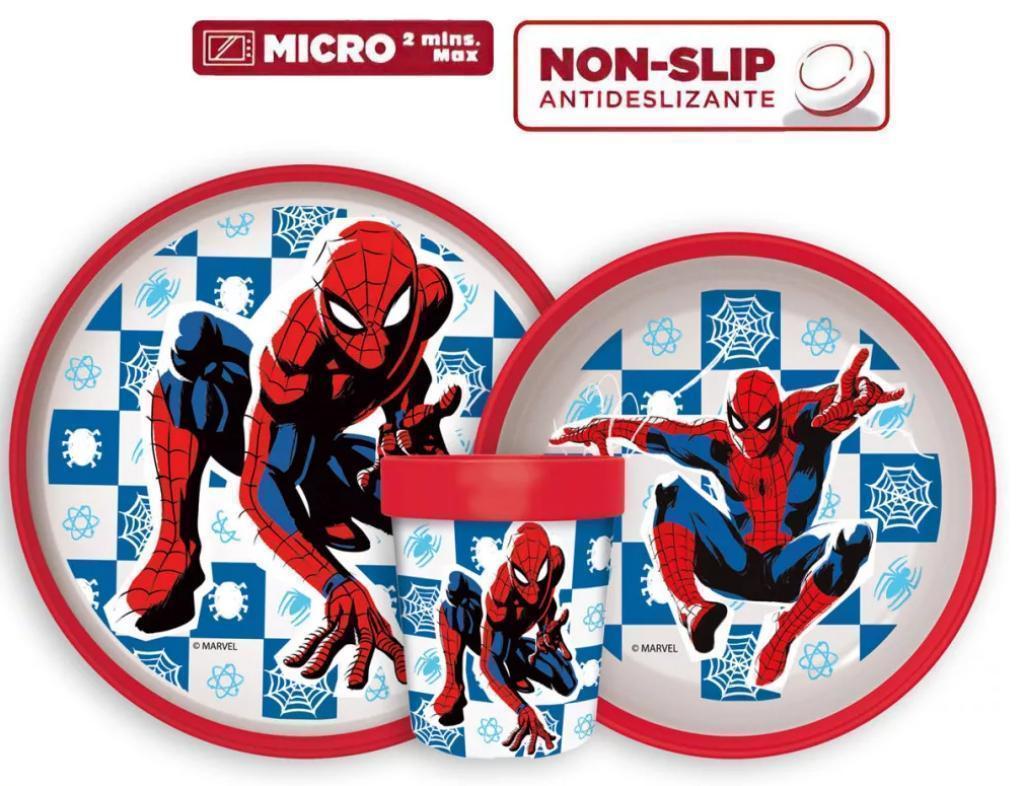 Spiderman Kinderservies Magnetron - 3 delig Marvel Eetsetje, Ophalen of Verzenden, Nieuw, Overige typen