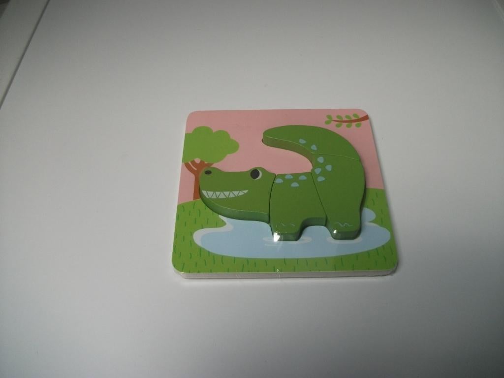 Inlegpuzzel Krokodil 4 delig (nieuw), Ophalen of Verzenden, Nieuw