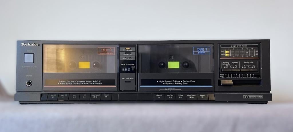 Technics RS-T20 dubbel cassettedeck, Ophalen of Verzenden, Dubbel, Overige merken, Auto-reverse
