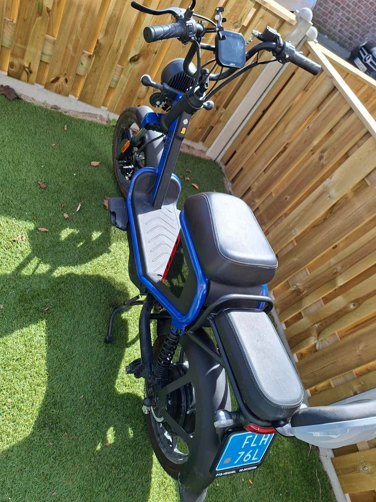 Blauwe elektrische fatbike met kenteken, Overige merken, Ophalen of Verzenden, Zo goed als nieuw, 51 tot 55 cm