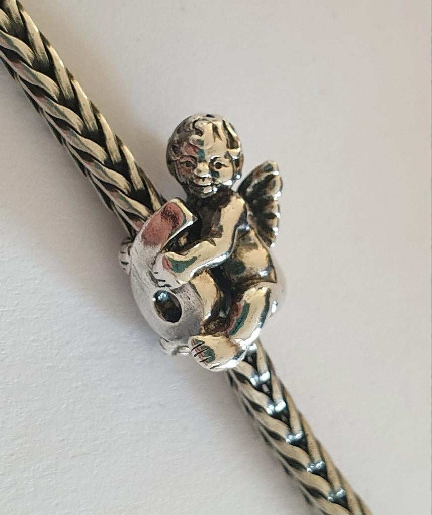 Trollbeads Cherub nr. 6, Sieraden, Tassen en Uiterlijk, Bedels, Ophalen of Verzenden, Nieuw, Zilver, Trollbeads