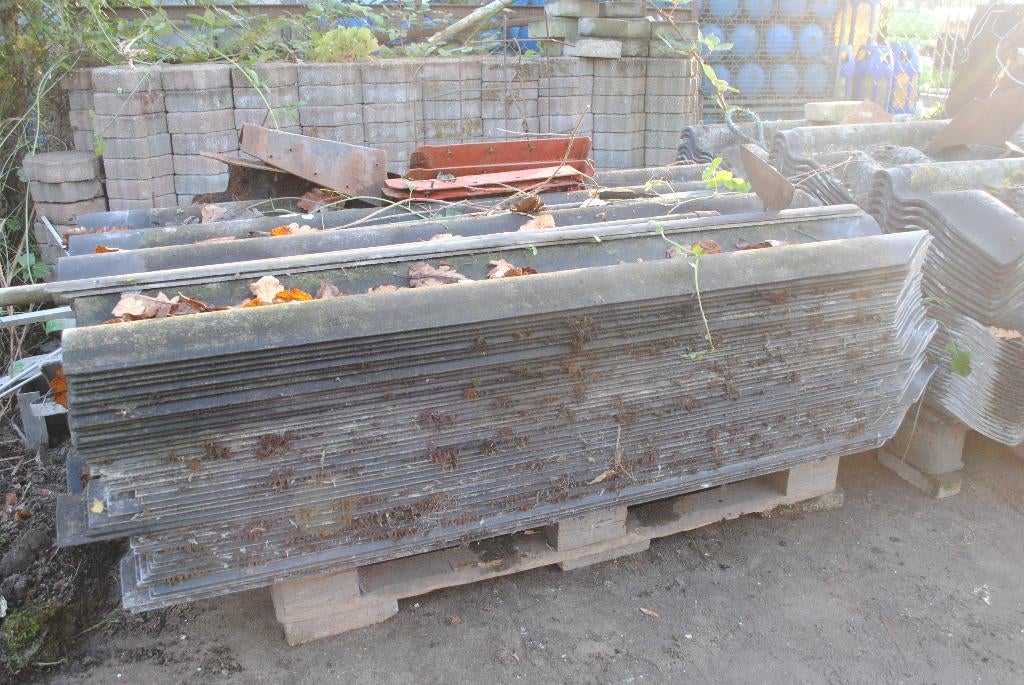 Golfplaten eterniet, Dakplaat of Dakpanplaat, Steen of Klei, Zwart, Ophalen of Verzenden