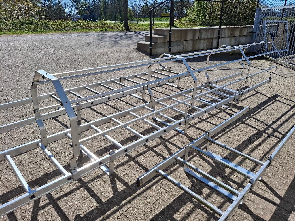 kooiladder brandtrap vluchttrap aluminium, Ophalen, Gebruikt, Trap, 4 meter of meer
