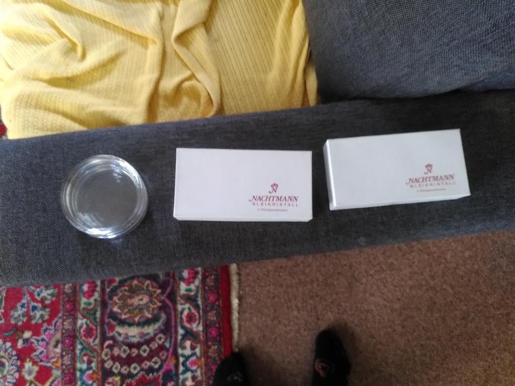 Bleikristal wijnglas onderzetters + kaars houders, Antiek en Kunst, Antiek | Glas en Kristal, Ophalen of Verzenden