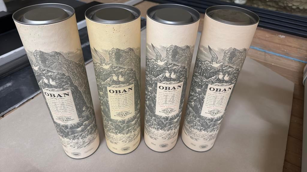 4 x oban wiskeyfles houder decoratie, Verzamelen, Ophalen of Verzenden, Zo goed als nieuw, Overige typen