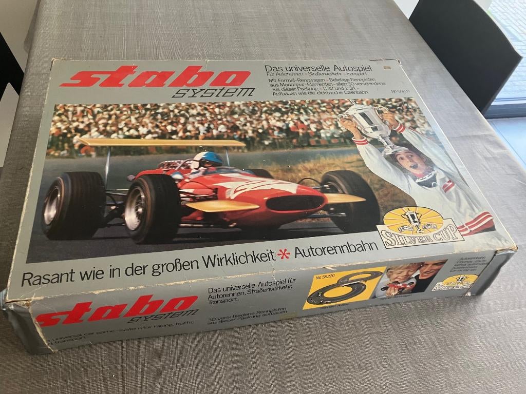 vintage STABO system racebaan in originele verpakking, Zelf te bouwen, Elektrisch, Ophalen, Overige merken