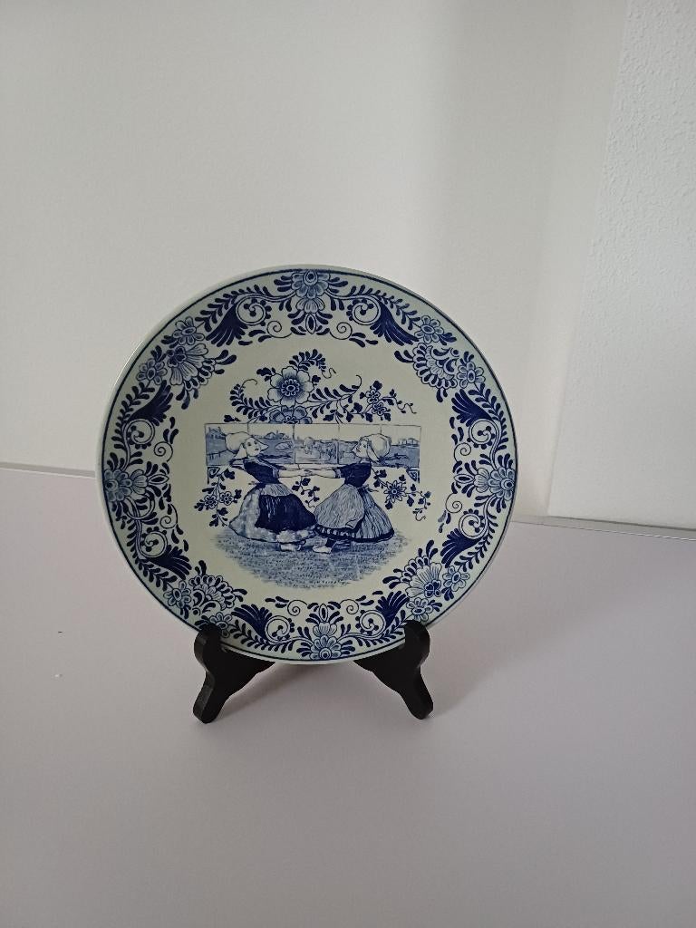 Vintagewandbord Delfts blauw decor Fantasie Petrus Regout, Antiek en Kunst, Ophalen of Verzenden