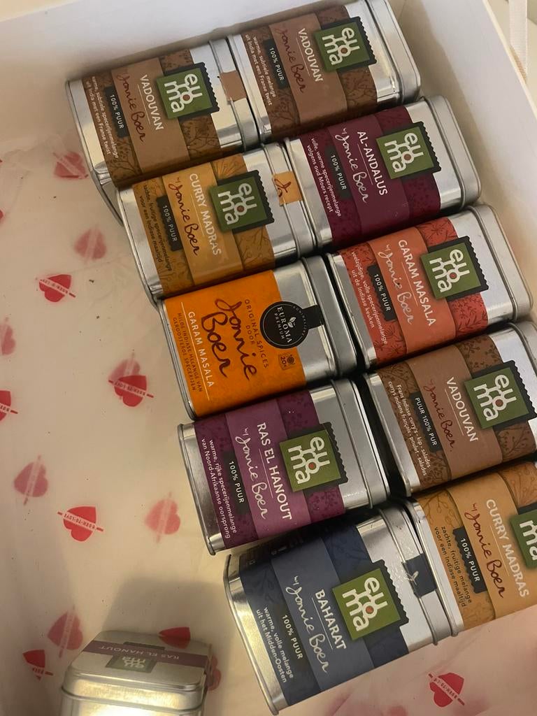 Lege Euroma kruiden  potjes blikjes, Ophalen