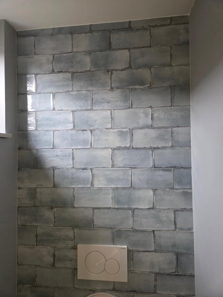 Spaanse wandtegel 10x20 cm natura groen-blauw glans(1,75 m2), Ophalen, Nieuw, Minder dan 20 cm, Minder dan 5 m²