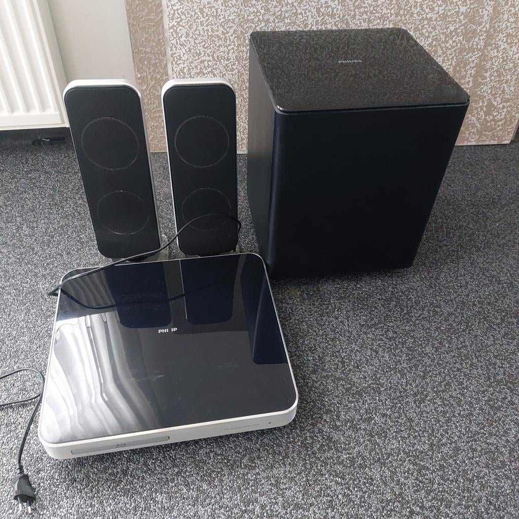 Philips home theater set blu-ray, Ophalen, Philips, Gebruikt, Blu-ray-speler