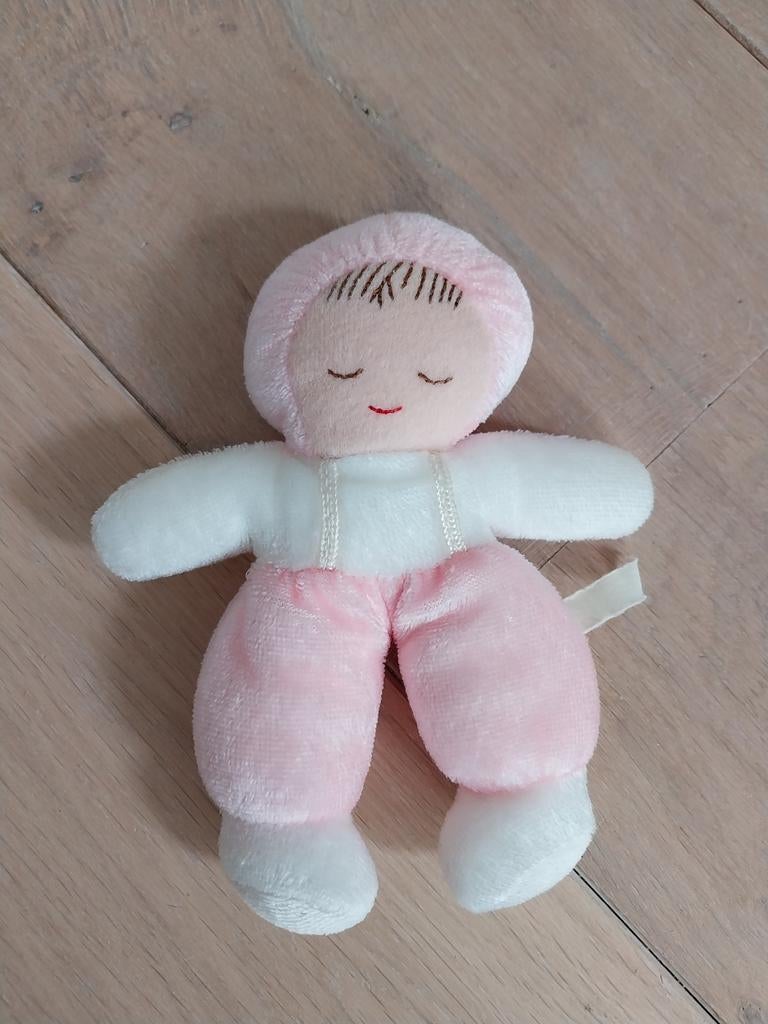 Popje roze wit rammelaar, Ophalen of Verzenden, Zo goed als nieuw, Overige typen