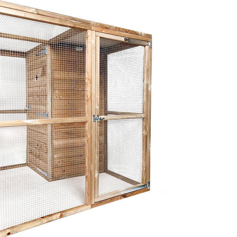 Houten Volière met nachthok Iris, Ophalen of Verzenden, Nieuw, Hout, Volière